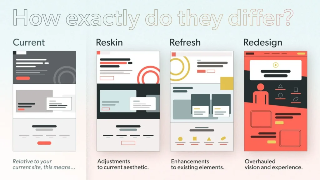website redesign vs refresh